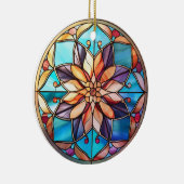 Eenvoudige moderne minimalistische Stain Glass Chr Keramisch Ornament (Rechts)