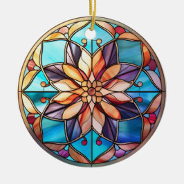 Eenvoudige moderne minimalistische Stain Glass Chr Keramisch Ornament