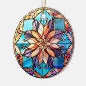 Eenvoudige moderne minimalistische Stain Glass Chr Keramisch Ornament (Links)