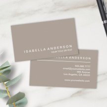 Eenvoudige moderne minimalistische Taupe Professio