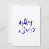 Eenvoudige Moderne Minimalistische Trouwen Marine Kaart (Achterkant)