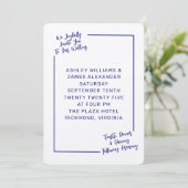 Eenvoudige Moderne Minimalistische Trouwen Marine Kaart (Staand voorkant)