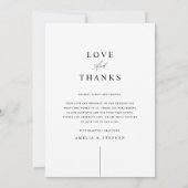 Eenvoudige moderne minimalistische trouwfoto bedankkaart (Achterkant)