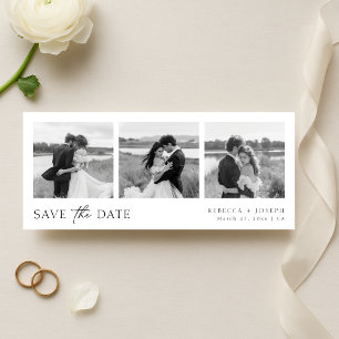 Eenvoudige Moderne Minimalistische Trouwfoto Stroo Save The Date