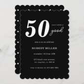 Eenvoudige Moderne Minimalistische Typografie 50th Kaart (Voorkant / Achterkant)