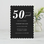 Eenvoudige Moderne Minimalistische Typografie 50th Kaart (Staand voorkant)