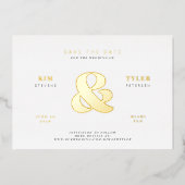 Eenvoudige moderne minimalistische typografie brui folie uitnodiging (Voorkant)