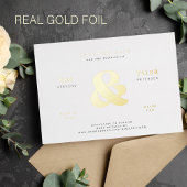 Eenvoudige moderne minimalistische typografie brui folie uitnodiging