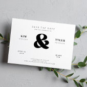 Eenvoudige moderne minimalistische typografie brui save the date