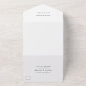 Eenvoudige moderne minimalistische typografie foto all in one uitnodiging (Buitenkant)