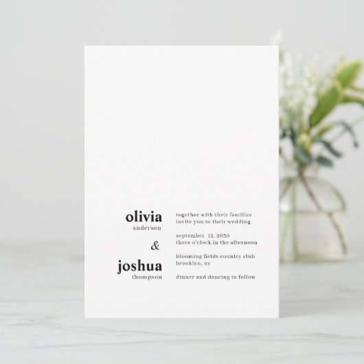 Eenvoudige Moderne Minimalistische Typografie Foto Kaart (Staand voorkant)