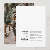 Eenvoudige Moderne Minimalistische Typografie Foto Kaart (Voorkant / Achterkant)