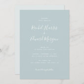 Eenvoudige, moderne minimalistische uitnodiging to (Voorkant / Achterkant)