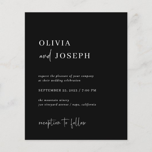 Eenvoudige, moderne minimalistische uitnodiging to (Voorkant)