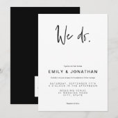 Eenvoudige, moderne minimalistische uitnodiging to (Voorkant / Achterkant)