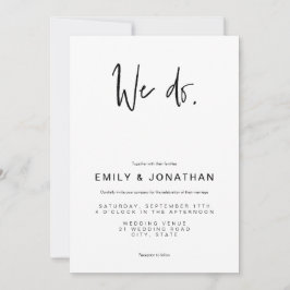 Eenvoudige, moderne minimalistische uitnodiging to