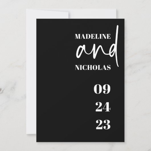 Eenvoudige, moderne, minimalistische uitnodiging v (Voorkant)