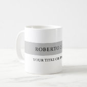 Eenvoudige, moderne minimalistische vlakke koffiemok (Voorkant links)