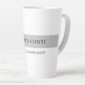 Eenvoudige, moderne minimalistische vlakke latte mok (Rechterhoek)