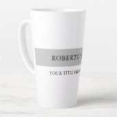 Eenvoudige, moderne minimalistische vlakke latte mok (Linkerhoek)