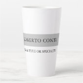 Eenvoudige, moderne minimalistische vlakke latte mok (Voorkant)