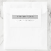 Eenvoudige, moderne minimalistische vlakke rechthoekige sticker (Tas)