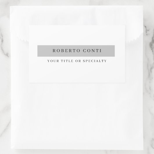 Eenvoudige, moderne minimalistische vlakke rechthoekige sticker (Tas)