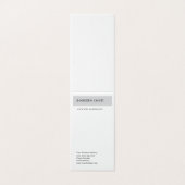 Eenvoudige, moderne minimalistische vlakke visitekaartje (Buitenkant ongevouwen)