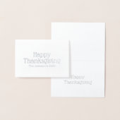 Eenvoudige moderne minimalistische zilverfolie folie kaarten (Display)