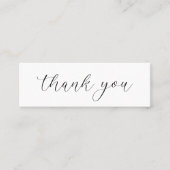 Eenvoudige moderne minimalistische zwart-wit dank  mini visitekaartje (Voorkant)