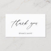 Eenvoudige moderne minimalistische zwart-wit dank  visitekaartje (Achterkant)