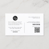 Eenvoudige moderne minimalistische zwart-wit dank  visitekaartje (Voorkant)