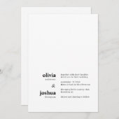 Eenvoudige moderne minimalistische zwarte typograf kaart (Voorkant / Achterkant)