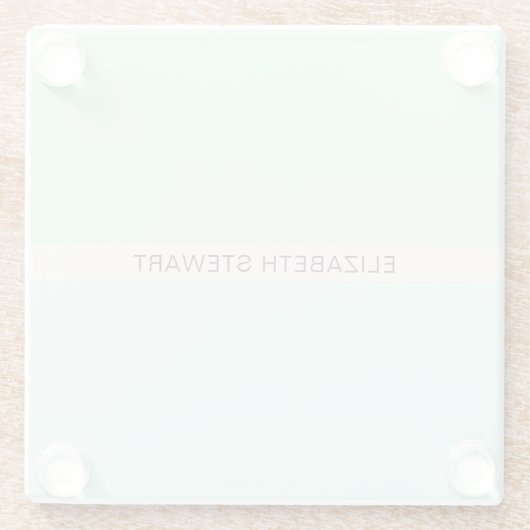 Eenvoudige moderne Mint Green en Aqua Glazen Onderzetter (Achterkant)