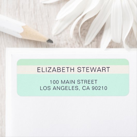 Eenvoudige moderne Mint Green en Aqua Professional Etiket (Insitu)