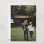 Eenvoudige Moderne MOCHA BRUINE Foto Onderlegger H Save The Date (Voorkant)