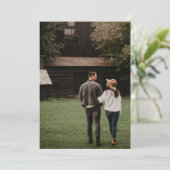 Eenvoudige Moderne MOCHA BRUINE Foto Onderlegger H Save The Date (Staand voorkant)