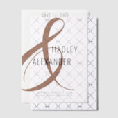 Eenvoudige Moderne MOCHA Overlay Wedding Save the Vellum Uitnodigingen (Offset (Uitnodiging))