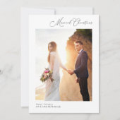 Eenvoudige moderne, moderne, feestelijke trouwaank bedankkaart (Voorkant)