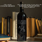 Eenvoudige moderne moderne minimalistische aangepa wijn etiket