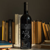 Eenvoudige moderne moderne minimalistische aangepa wijn etiket