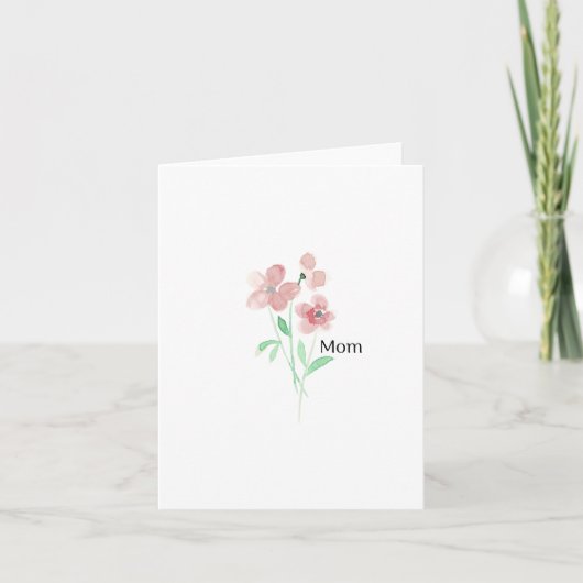 Eenvoudige Moderne Moederdag Kaart voor moeder (Voorkant)
