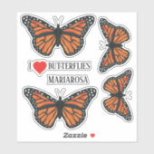 Eenvoudige moderne monarch Butterflies Garden Inse Sticker (Vel)
