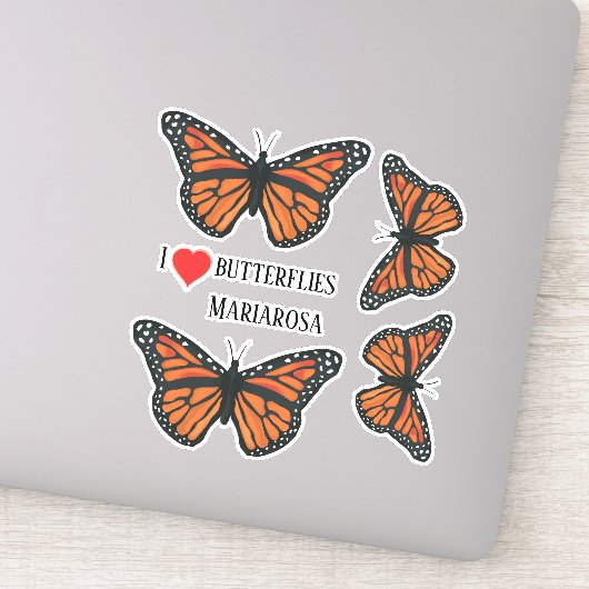 Eenvoudige moderne monarch Butterflies Garden Inse Sticker (Detail)