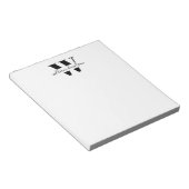 Eenvoudige moderne monogram Business Professional Notitieblok (Schuin)