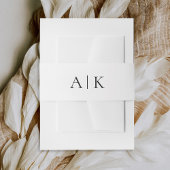 Eenvoudige Moderne Monogram Elegante Bruiloft Uitnodigingen Wikkel