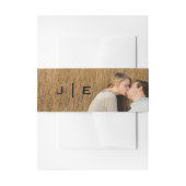 Eenvoudige Moderne Monogram Foto Bruiloft Uitnodigingen Wikkel (Voorkant Voorbeeld)