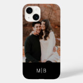 Eenvoudige moderne monogram foto Persoonlijke naam Case-Mate iPhone Case (Achterkant)