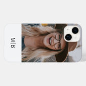Eenvoudige moderne monogram foto Persoonlijke naam Case-Mate iPhone Case (Achterkant (horizontaal))