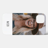 Eenvoudige moderne monogram foto Persoonlijke naam Case-Mate iPhone Case (Achterkant (horizontaal))